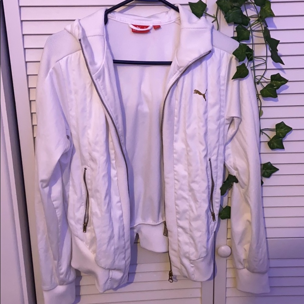 White athletic puma jacket